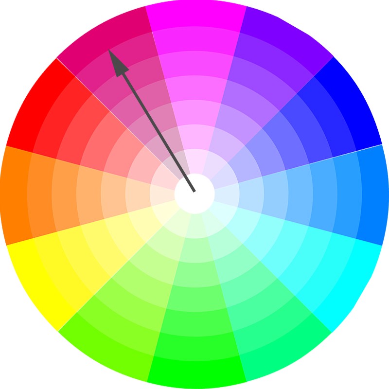 Монохромная цветовая схема на цветовом круге