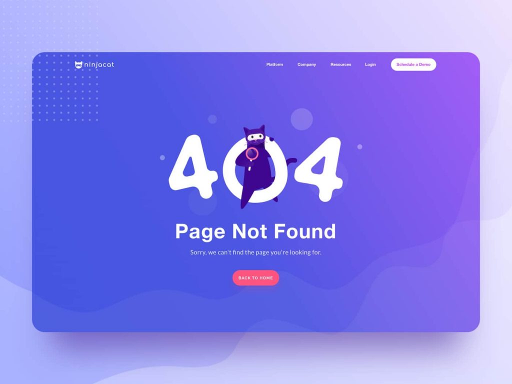 Страница 404 в современном дизайне сайта