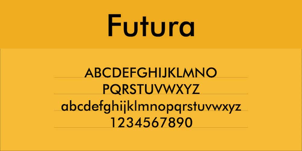 Стиль шрифта - шрифт Futura